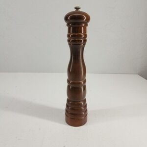 Peugeot France 11" Vintage Wood Pepper Mill Grinder Brown Kitchenware